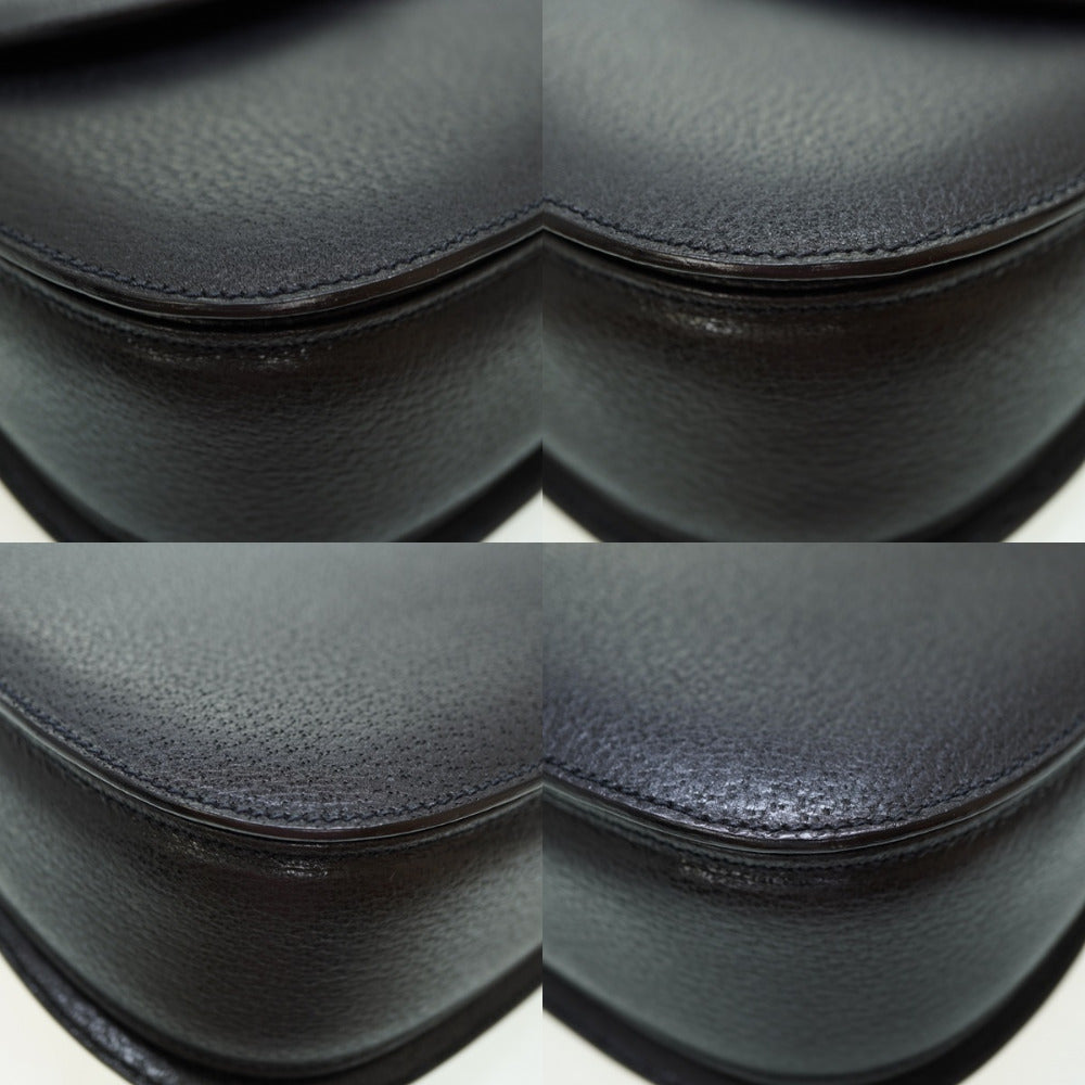 GUCCI Handbag leather black Bamboo Women Used Authentic