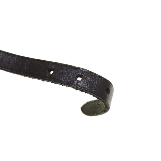 HERMES bracelet leather black Appi 3 Women Used Authentic
