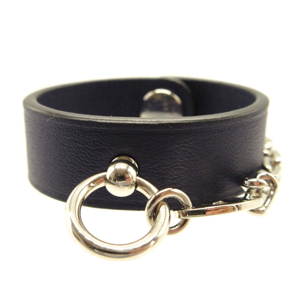 HERMES key ring leather Navy Glove holder unisex(Unisex) Used Authentic