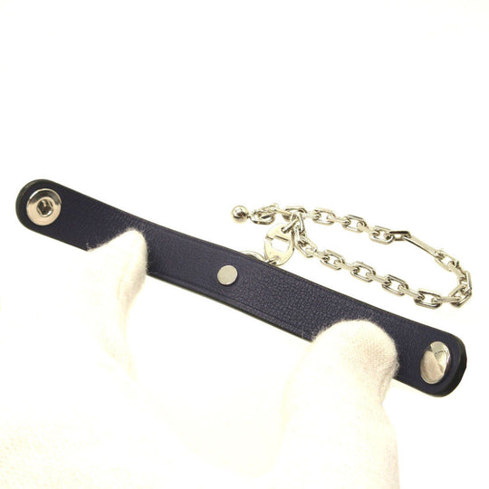HERMES key ring leather Navy Glove holder unisex(Unisex) Used Authentic