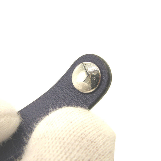 HERMES key ring leather Navy Glove holder unisex(Unisex) Used Authentic