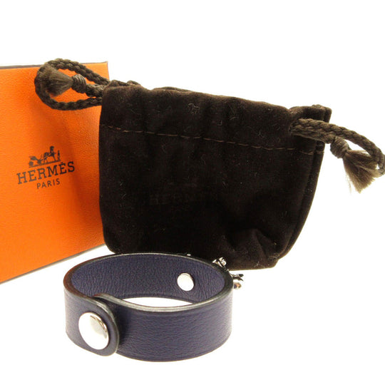 HERMES key ring leather Navy Glove holder unisex(Unisex) Used Authentic