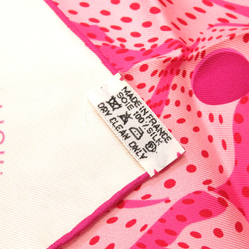 HERMES scarf silk pink Carre40 Ora Flamenca i HOLA FLAMENCA! Women Used Authentic