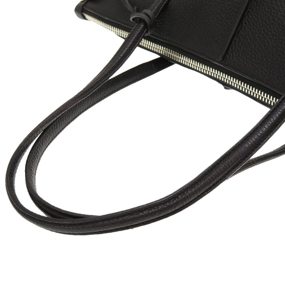 TOD'S Tote Bag leather black Joy Women Used Authentic