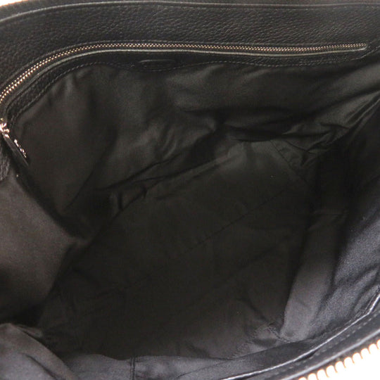 TOD'S Tote Bag leather black Joy Women Used Authentic