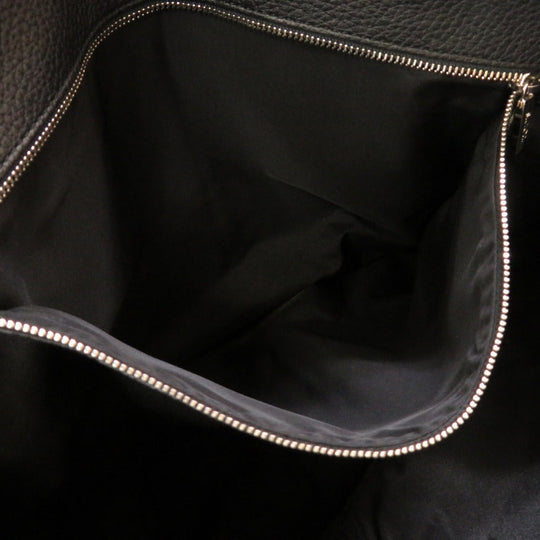 TOD'S Tote Bag leather black Joy Women Used Authentic
