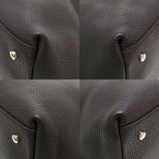 TOD'S Tote Bag leather black Joy Women Used Authentic