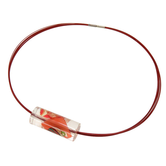 HERMES choker plastic Orange lycine choker Women Used Authentic