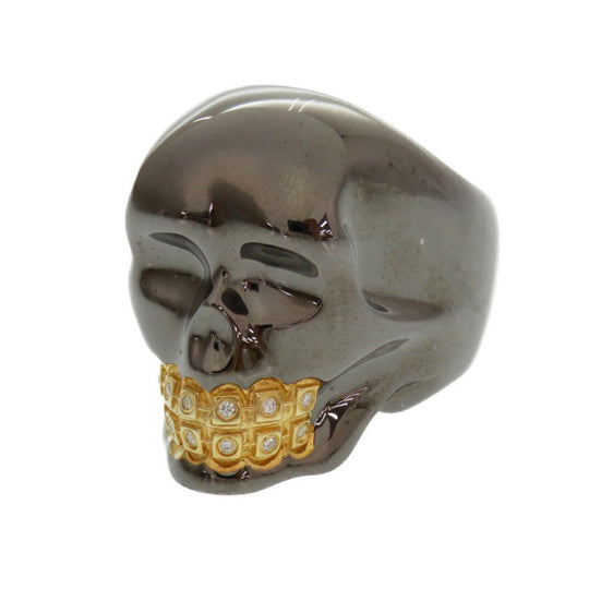 Justin Davis Ring Silver925 black Skull FUNPLEX SKULL mens Used Authentic
