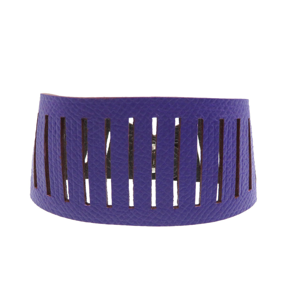HERMES bracelet Epsom , Togo Anemone petite ash bracelet Women Used Authentic