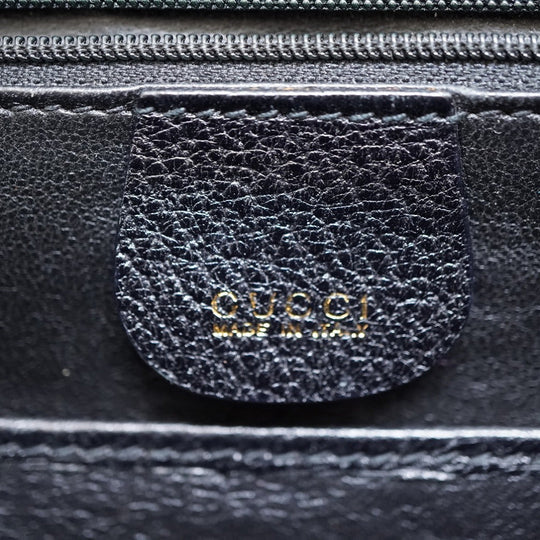 GUCCI Handbag 000 46 0633 leather black Bamboo Women Used Authentic