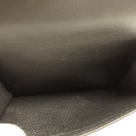 BOTTEGAVENETA Tri-fold wallet leather black Compact wallet INTRECCIATO mens(Unisex) Used Authentic