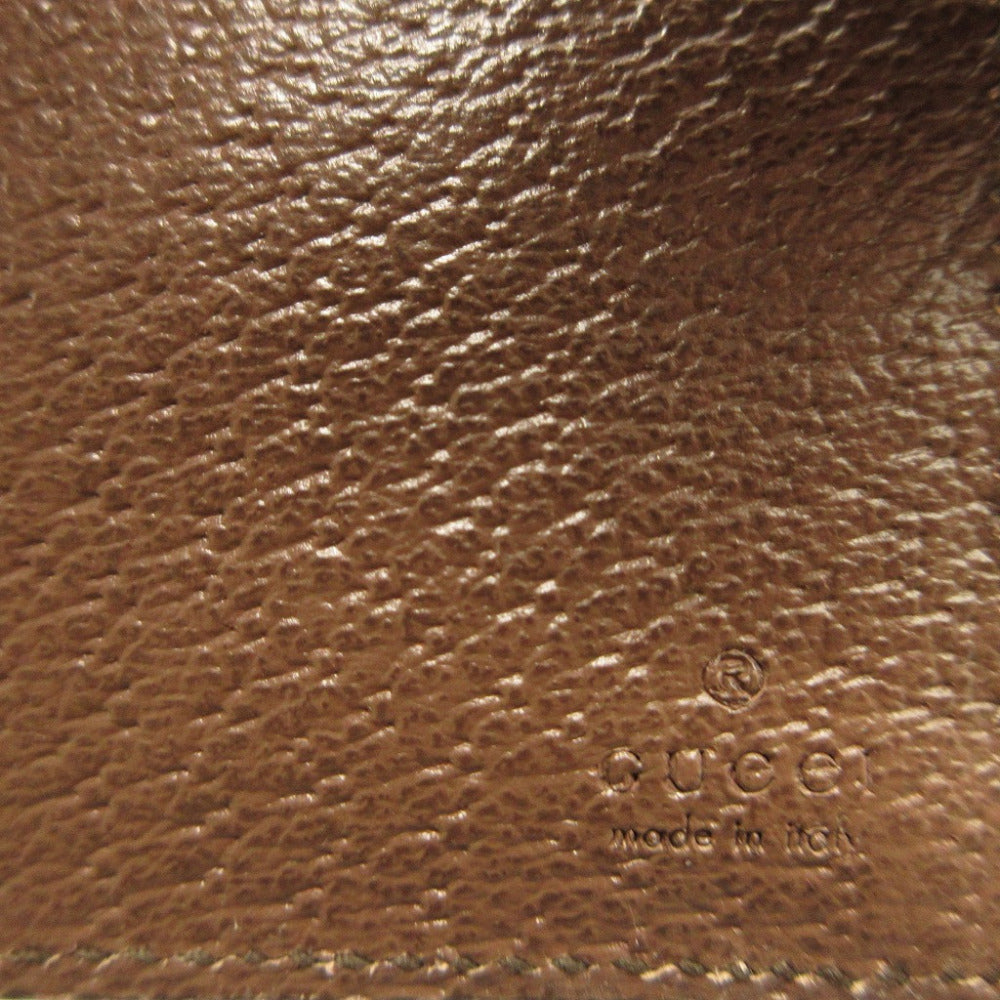 GUCCI Card Case 699353 GG canvas, leather beige Compact wallet Ofidia GG Marmont Women Used Authentic