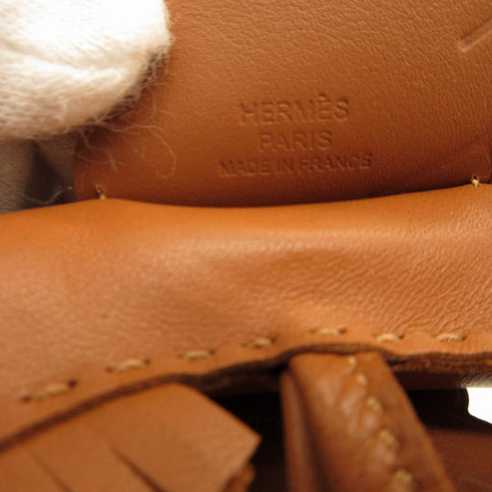 HERMES key ring leather so gold Bag charm rodeo pegasus charm MM Women Used Authentic