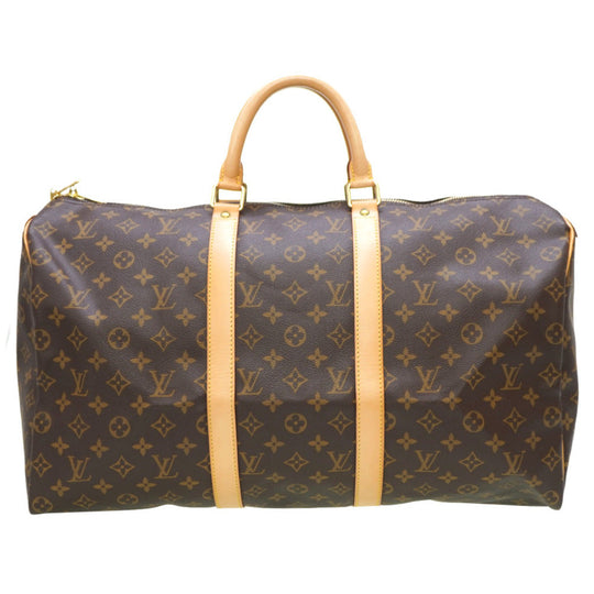 LOUIS VUITTON Handbag M41426 Monogram canvas Brown Monogram Keepall 50 Women Used Authentic