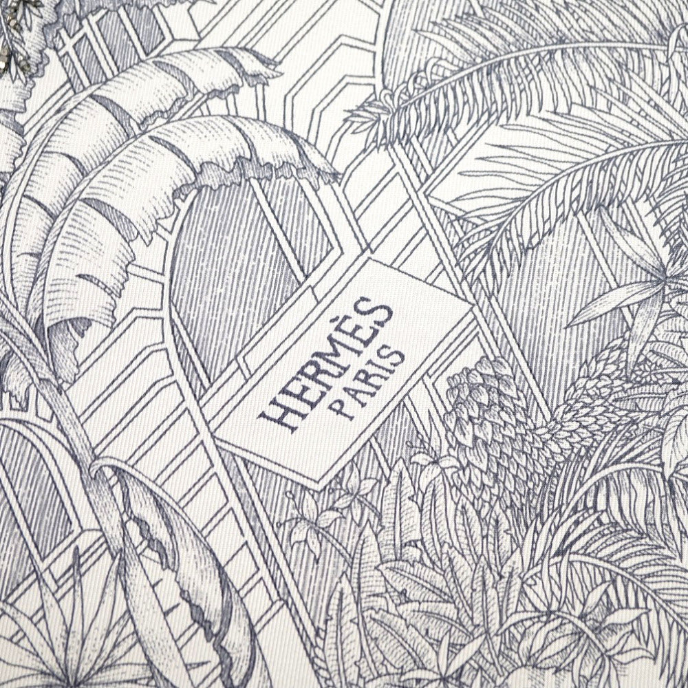HERMES scarf silk gray Faubourg Tropical Faubourg Tropical Carre90 Women Used Authentic