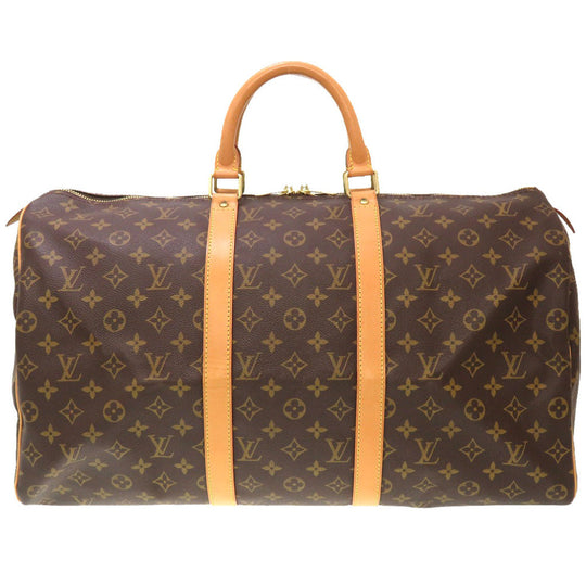 LOUIS VUITTON Boston Duffel bag M41426 Monogram canvas Brown Monogram Keepall 50 mens Used Authentic