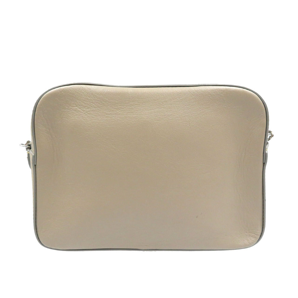 J&M Davidson Shoulder Bag leather pink beige Women Used Authentic