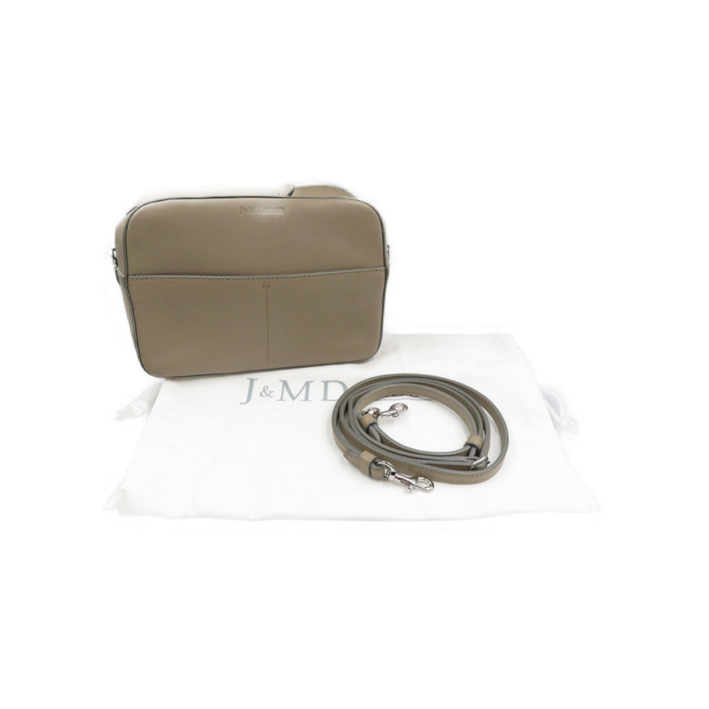 J&M Davidson Shoulder Bag leather pink beige Women Used Authentic