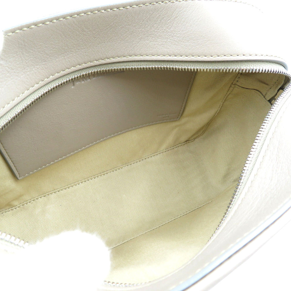 J&M Davidson Shoulder Bag leather pink beige Women Used Authentic