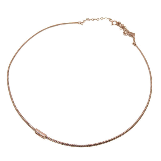 FENDI choker 8AG994 metal Pink gold FF Baguette Women Used Authentic