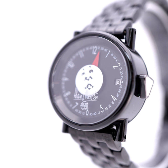 Alain Silberstein Watches M024 Stainless Steel ,Leather black Limited to 99 pieces micro moon Women Used Authentic