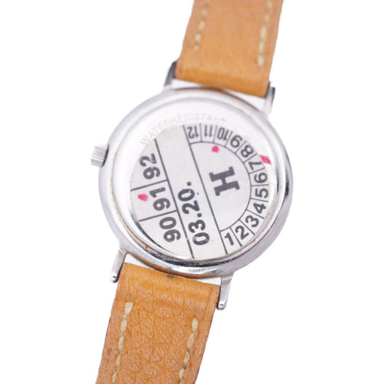 HERMES Watches Quartz Stainless Steel, Gold Plated, Leather Ivory Quartz Meteor Ivory dial Women Used Authentic