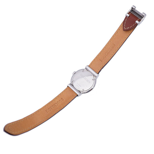 Boucheron Watches Quartz Stainless Steel , Leather Shell white Quartz Reflation Women Used Authentic
