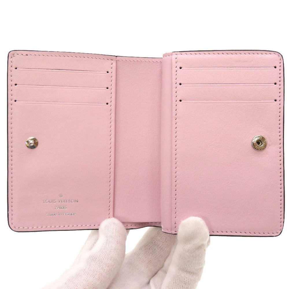 LOUIS VUITTON Bifold Wallet M80629 Monogram Mahina rose jasmine Monogram Mahina Portefeuille Claire Women Used Authentic