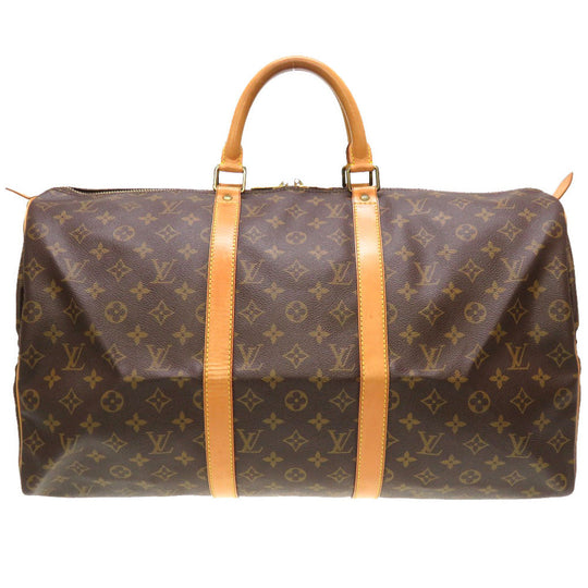 LOUIS VUITTON Boston Duffel bag M41426 Monogram canvas Brown Monogram Keepall 50 mens Used Authentic