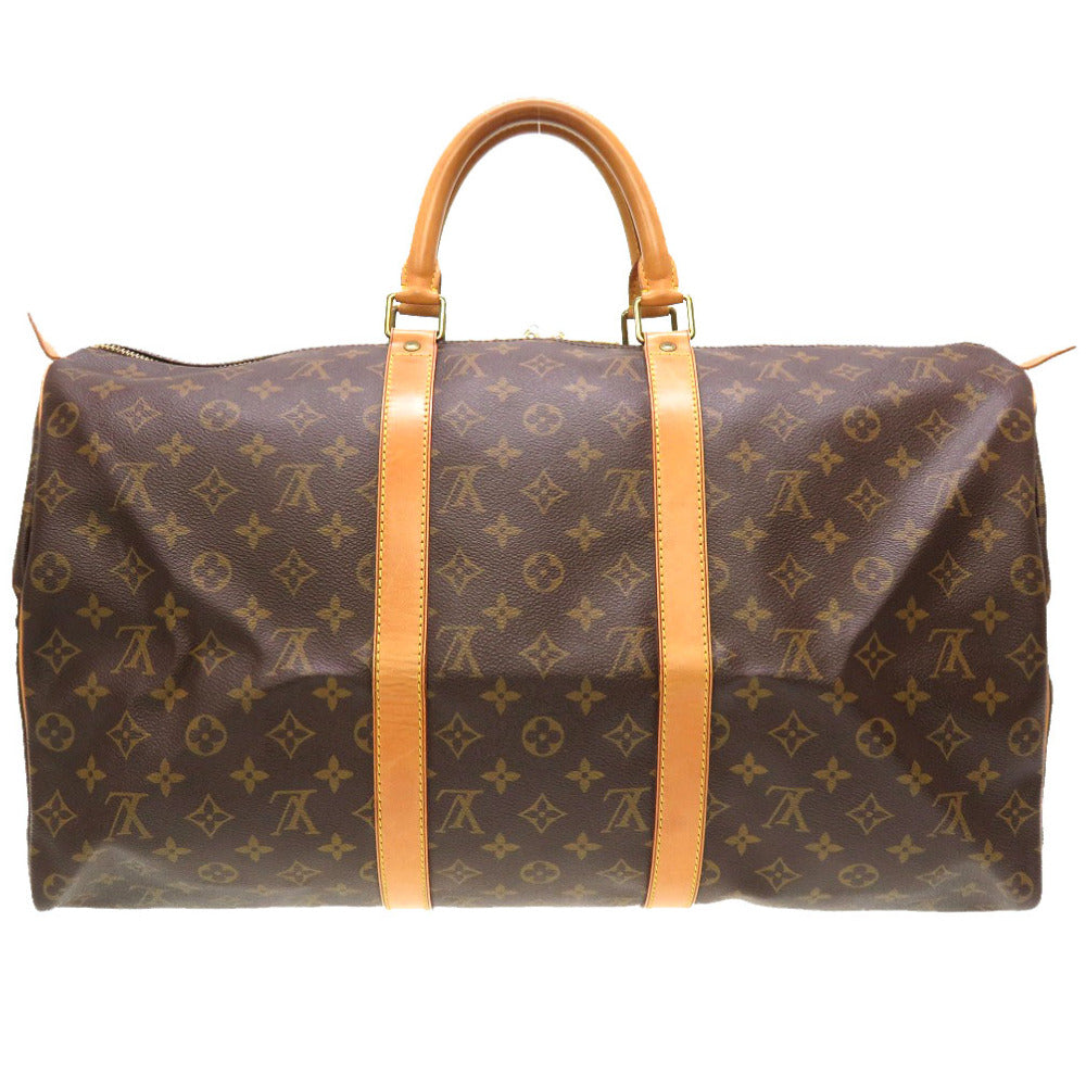 LOUIS VUITTON Boston Duffel bag M41426 Monogram canvas Brown Monogram Keepall 50 mens Used Authentic