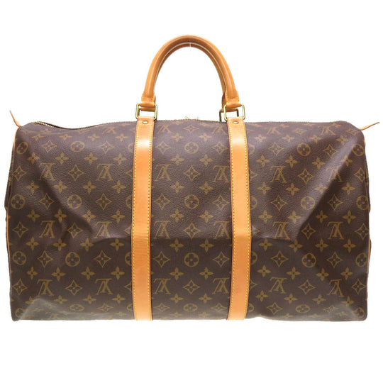 LOUIS VUITTON Boston Duffel bag M41426 Monogram canvas Brown Monogram Keepall 50 mens Used Authentic