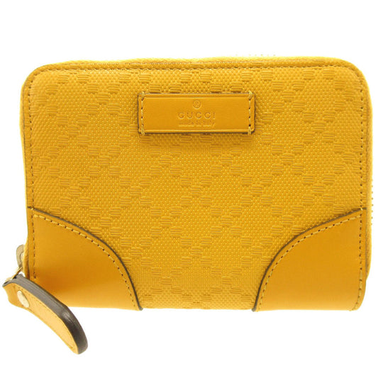 GUCCI Card Case 354495 leather yellow Coin case Tiamante Women Used Authentic