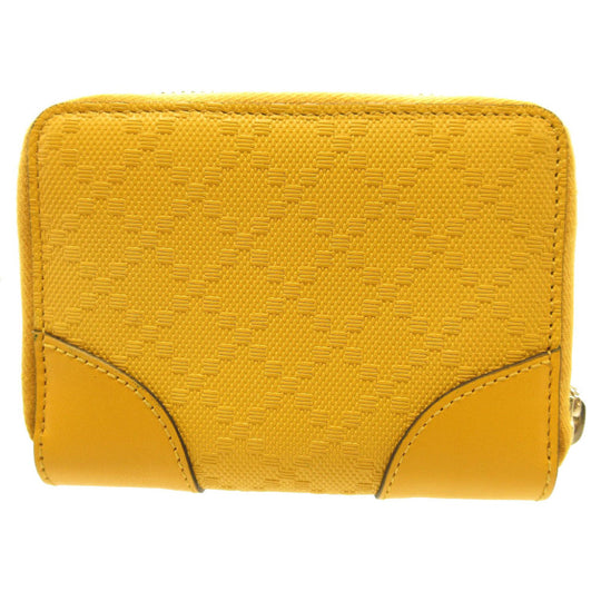 GUCCI Card Case 354495 leather yellow Coin case Tiamante Women Used Authentic