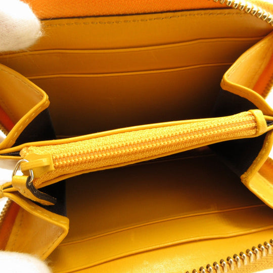 GUCCI Card Case 354495 leather yellow Coin case Tiamante Women Used Authentic