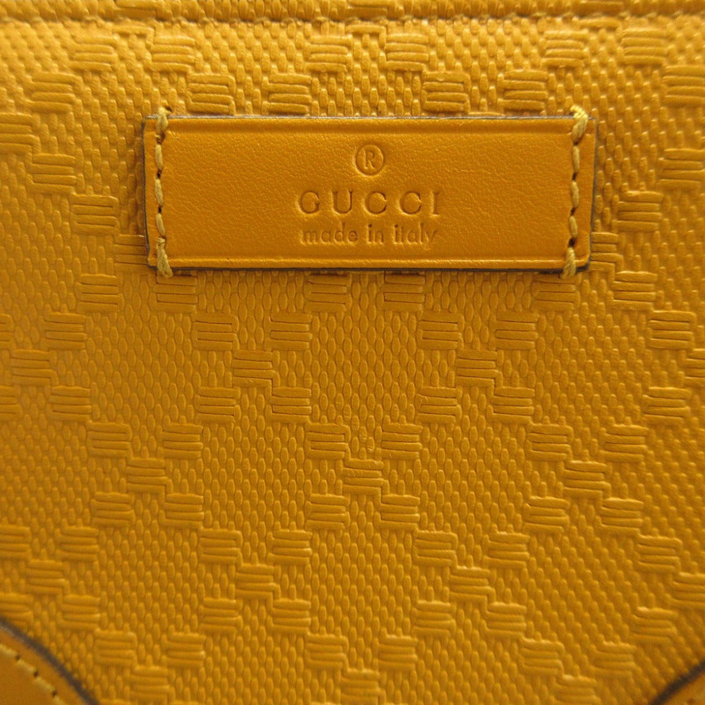 GUCCI Card Case 354495 leather yellow Coin case Tiamante Women Used Authentic