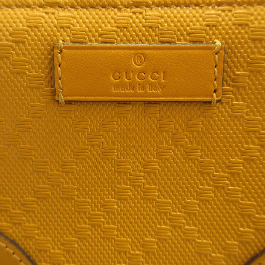 GUCCI Card Case 354495 leather yellow Coin case Tiamante Women Used Authentic