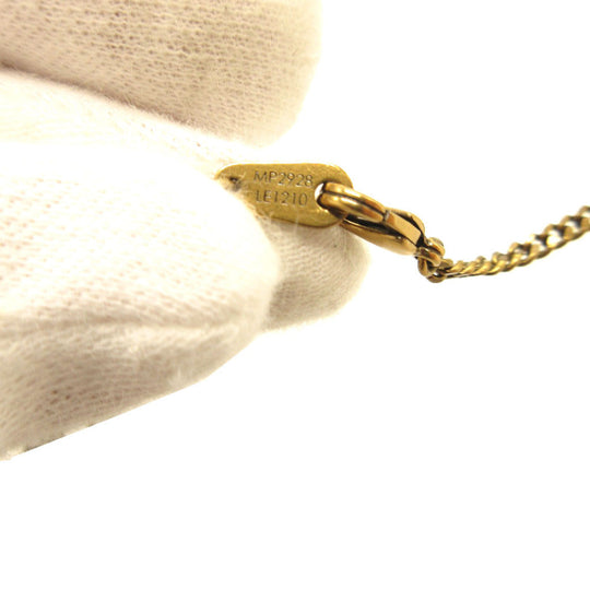 LOUIS VUITTON Necklace MP2928 Metal, Enamel gold Pendant LV Animals mens(Unisex) Used Authentic