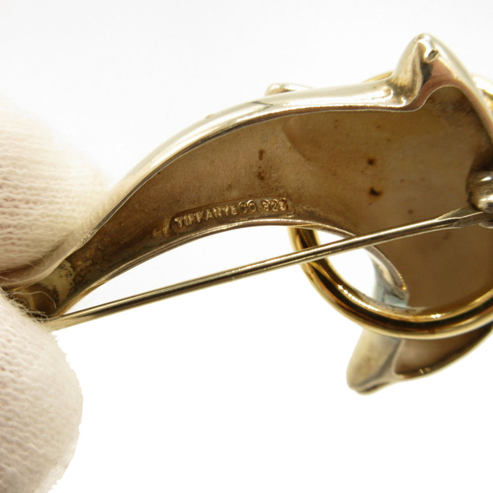 TIFFANY&Co. Brooch Silver925, K18 Yellow Gold Silver Dolphin dolphin Women Used Authentic