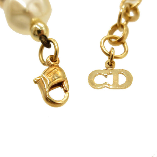 Christian Dior Necklace metal gold choker Women Used Authentic