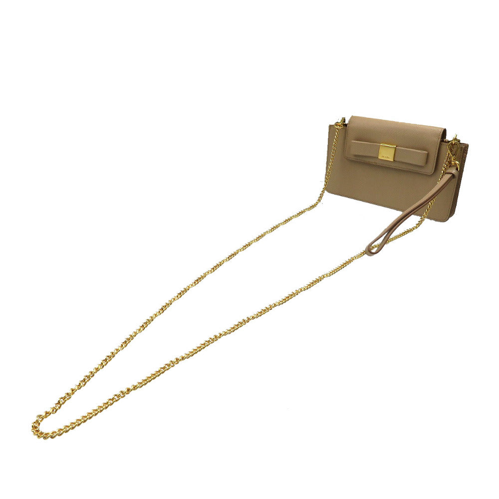 PRADA Mobile phones and smartphone accessories 1ZH034 leather beige Women Used Authentic