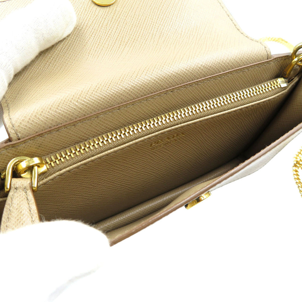 PRADA Mobile phones and smartphone accessories 1ZH034 leather beige Women Used Authentic