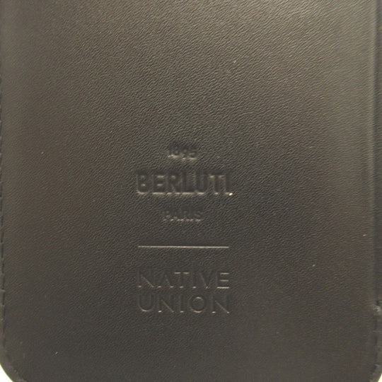 Berluti iPhone case leather blue Notebook type iPhone cover Smartphone case Calligraphy mens(Unisex) Used Authentic