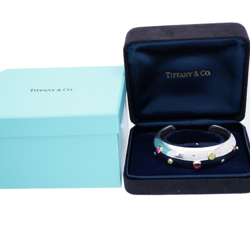 TIFFANY&Co. Bangle Silver925, K18 Yellow Gold Silver dots bangle color stone Women Used Authentic