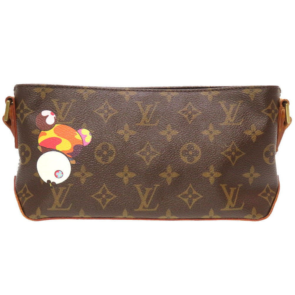 LOUIS VUITTON Shoulder Bag M51241 Monogram canvas Brown Monogram panda Trotteur Takashi Murakami Women Used Authentic