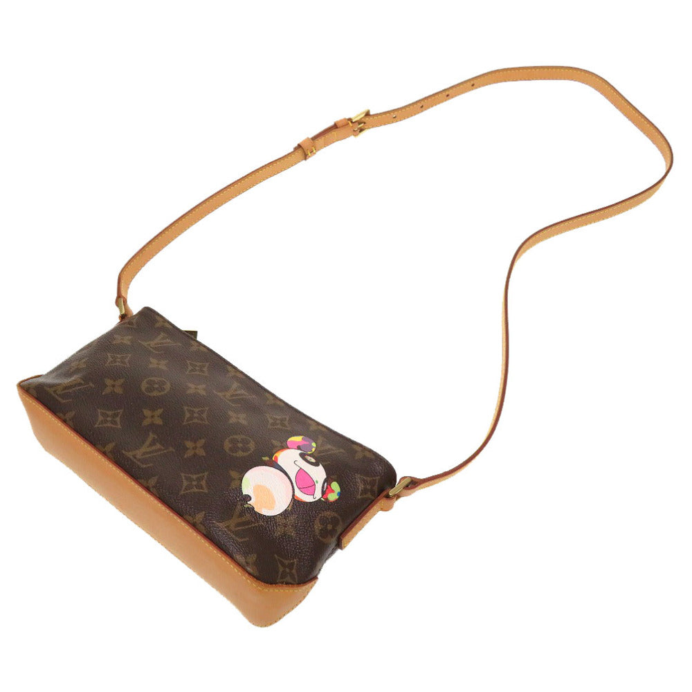 LOUIS VUITTON Shoulder Bag M51241 Monogram canvas Brown Monogram panda Trotteur Takashi Murakami Women Used Authentic