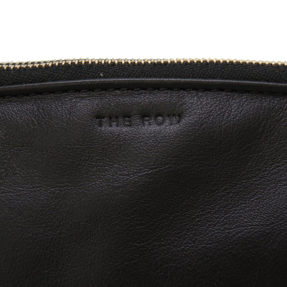THE ROW Clutch bag leather black Dante Clutch XL Women Used Authentic