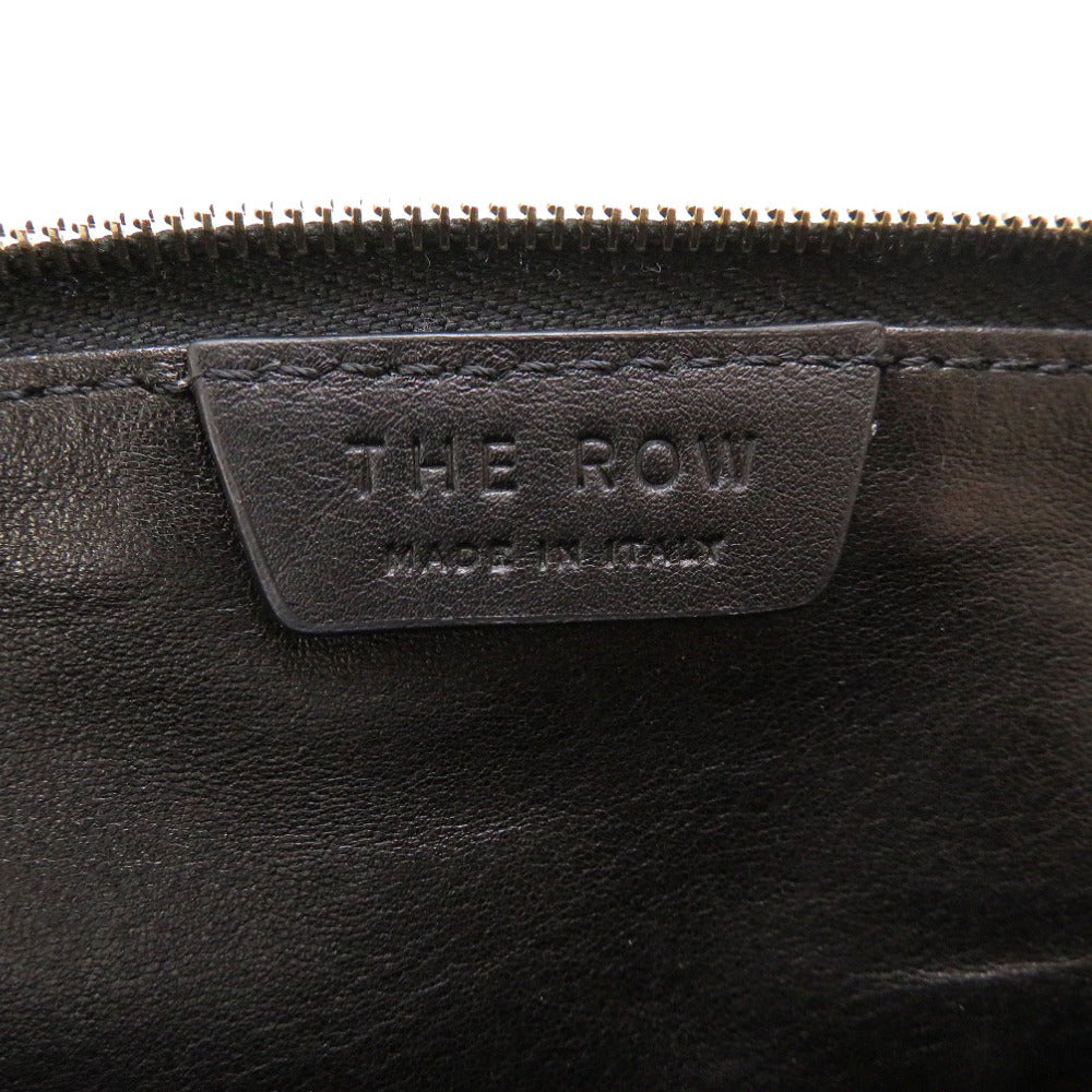 THE ROW Clutch bag leather black Dante Clutch XL Women Used Authentic