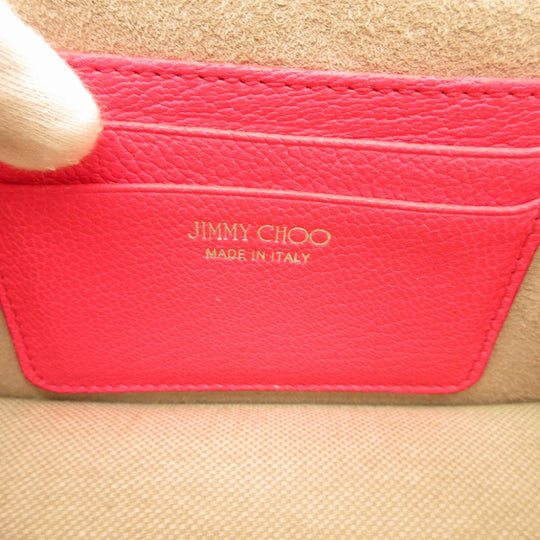 JIMMY CHOO Shoulder Bag leather pink Star studs Floria Women Used Authentic
