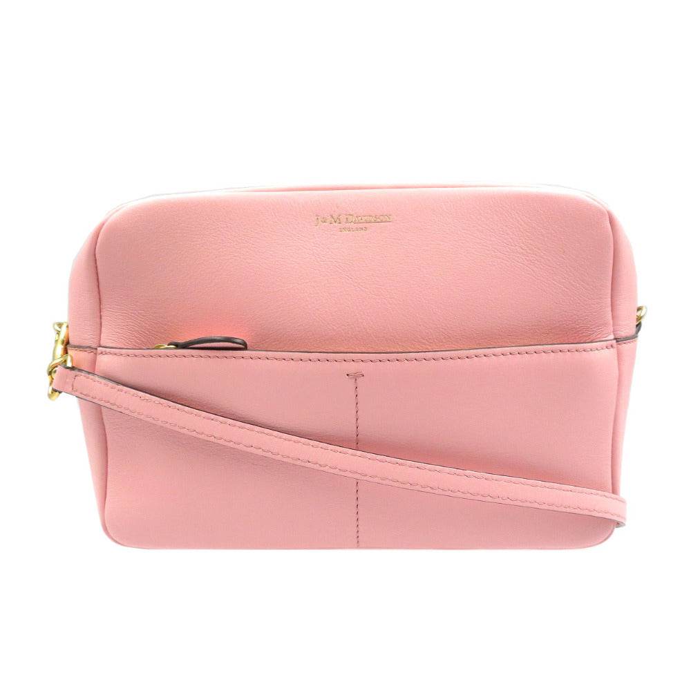 J&M Davidson Shoulder Bag leather pink Women Used Authentic